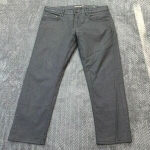 Rodd & Gunn Jeans Mens 36x26 Grey Textured Straight Fit Italian‎ Fabric Stretch